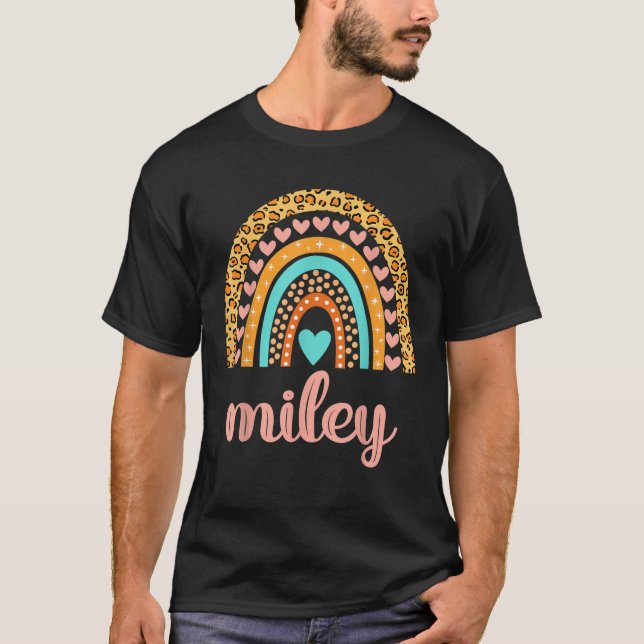 Miley T Shirt Miley Namn Birthday Shirt T Shi (Framsida)