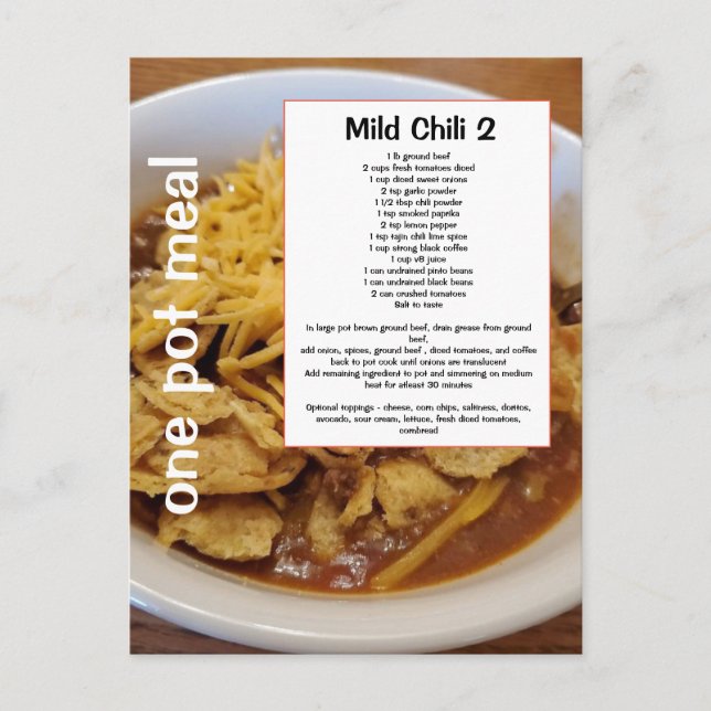 Milf chili recept med hemlig ingrediensPostcard Vykort (Framsida)