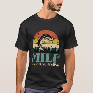 Milf- I Kärlek Fishing Fishing Fisher Angler T Shirt