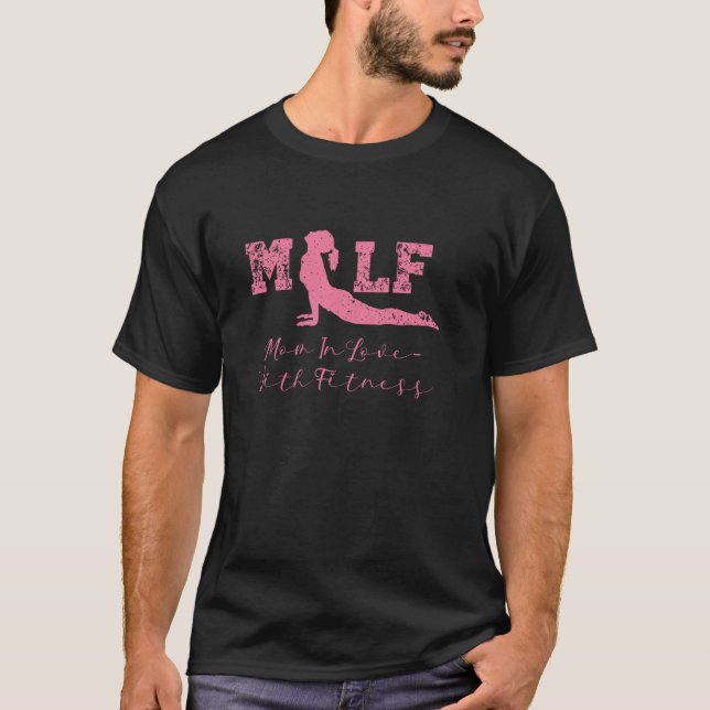 MILF Mamma i Kärlek med Fitness Pullover T Shirt (Framsida)