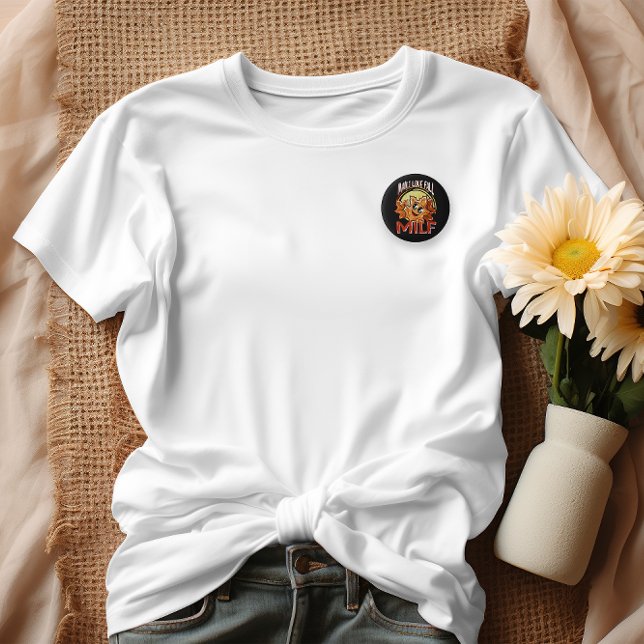 Milf, Man I Kärlek Fall, Cute Autumn Party Pun Knapp (Skapare uppladdad)