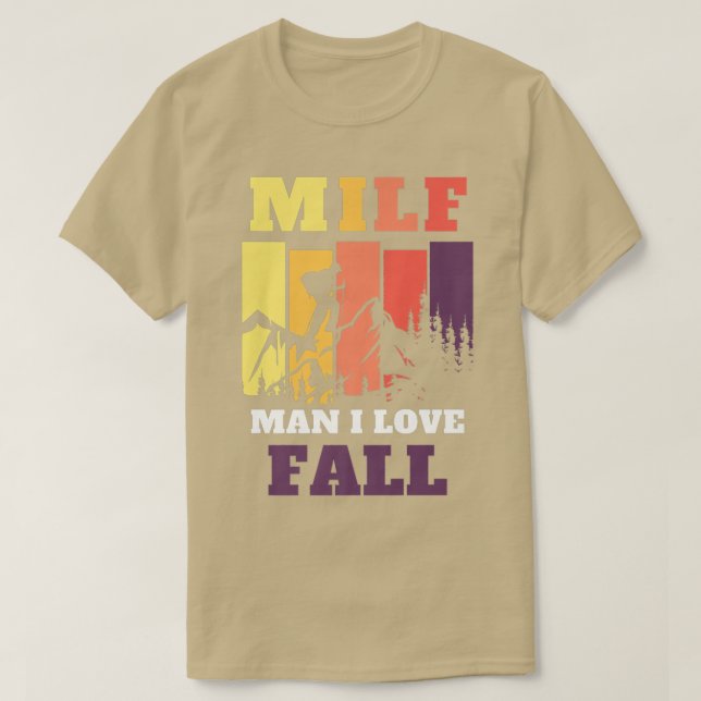 MILF Man I Kärlek Fall Funny Mountain Autumn Seaso T Shirt (Design framsida)