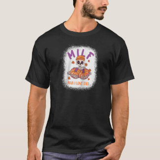 MILF Man I Kärlek Fall Funny Skeleton Pumpkin Höst T Shirt