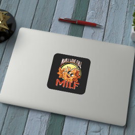 Milf, Man I Kärlek Fall, höstcute Löv Fyrkantigt Klistermärke