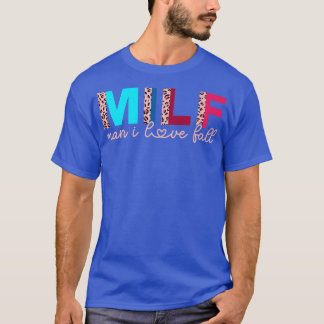 MILF Man I Kärlek Fall Leopard Funny Vuxen Wo T Shirt