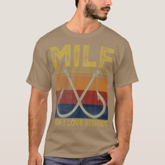 Milf Man I Kärlek Fishing Funny Fishing Retro Vint T Shirt