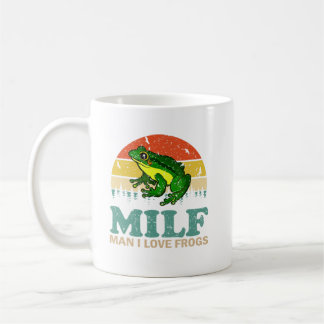 Milf Man I Kärlek Frogs Funny Woman Autumn Seasons Kaffemugg