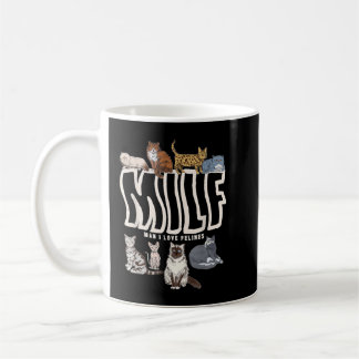 MILF Man I Kärlek Kattdjuren Cute Kattdjur Cats Kaffemugg
