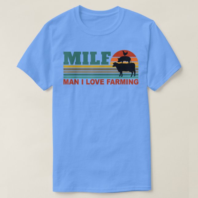 MILF-Man I Love Farming Funny Farmer Farming Retro T Shirt (Design framsida)
