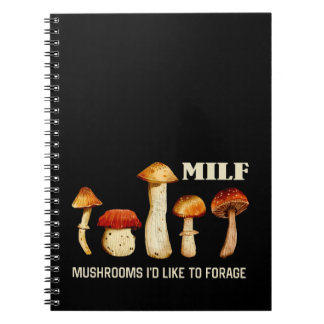 Milf Svampar jag skulle vilja föda, roligt svampru Anteckningsbok