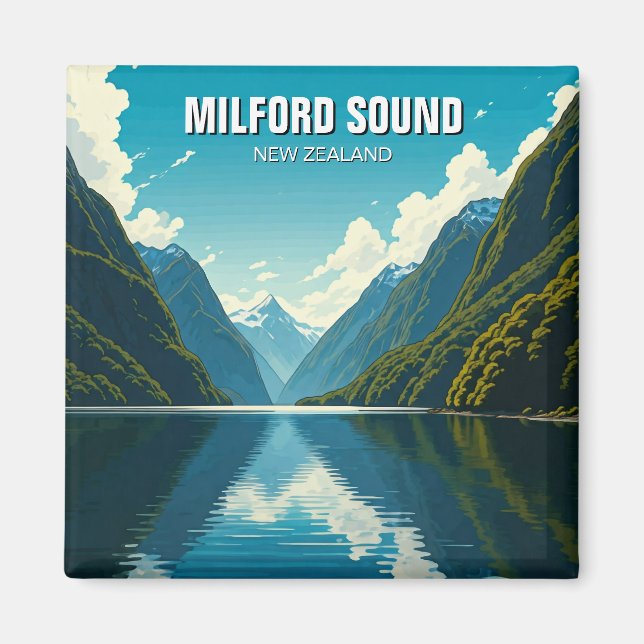 Milford Ljud Nya Zeeland Magnet (Framsidan)