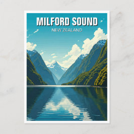 Milford Ljud Nya Zeeland Vykort
