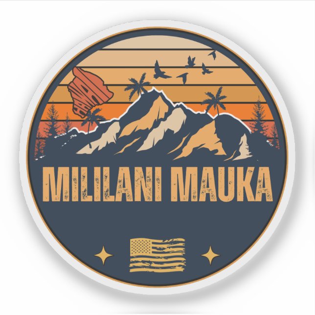 Mililani Mauka, Hawaii Klistermärken (Framsida)