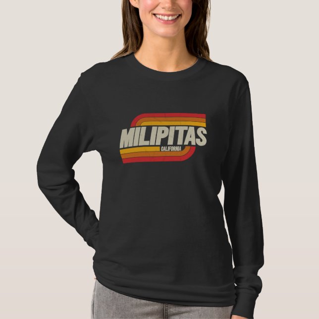 Milipitas CA Vintage Souvenir T Shirt (Framsida)