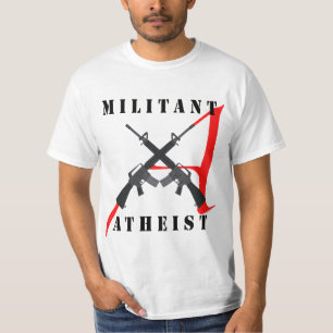 Militant ateistmanar skjorta tee shirt