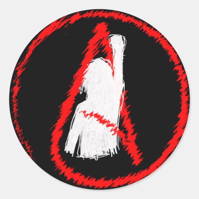 Militant Atheist Runt Klistermärke (Framsida)