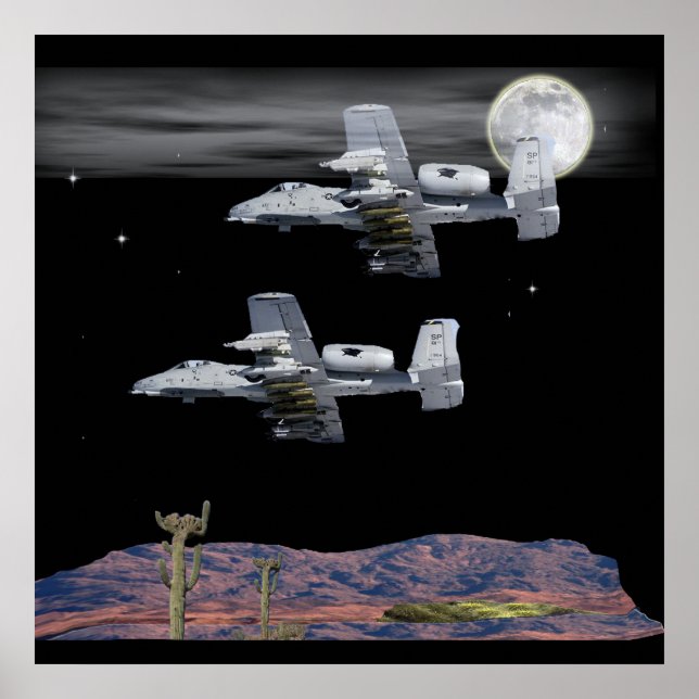 Militär A-10-krigare Poster (Framsidan)