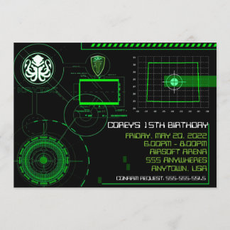 Militär Airsoft 5x7 för krig inbjudan Wyoming