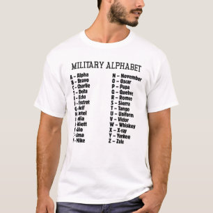 Militär alfabet-fonetisk kod, Alpha Bravo... T Shirt