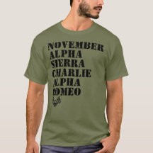 Militär Alphabet Lagrar Tävla Shirt