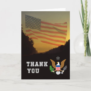 Militär amerikansk Flagga patriotisk USAsäl Tack Kort