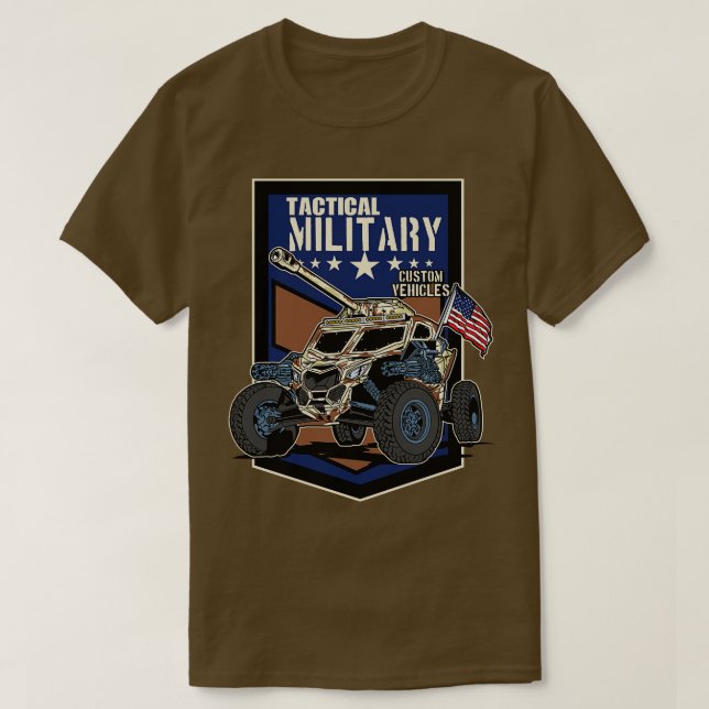 MILITÄR ANPASSNINGSBAR FORDON T SHIRT (Design framsida)