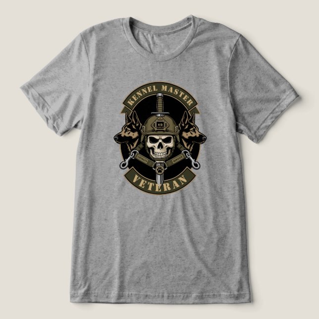 Militär arbetsdug veteran K9-emblem T Shirt (Design Framsida)