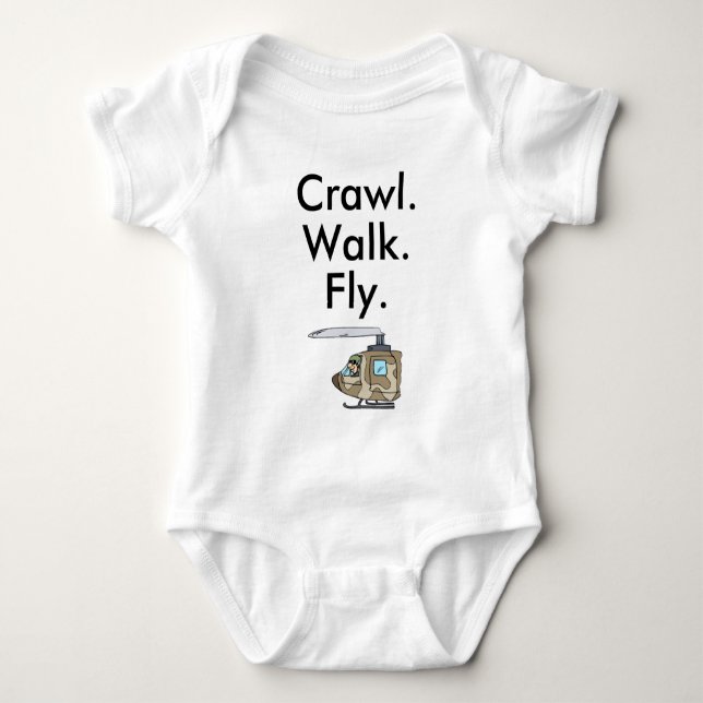 Militär Baby Bodysuit T Shirt (Framsida)