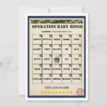 Militär Baby Shower Operation Baby Bingo