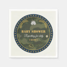 Militär Baby Shower Servett Rapporterar för Tjänst