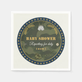 Militär Baby Shower Servett Rapporterar för Tjänst