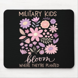 Militär Barn Maskros Blomma Där Växt Lila Musmatta