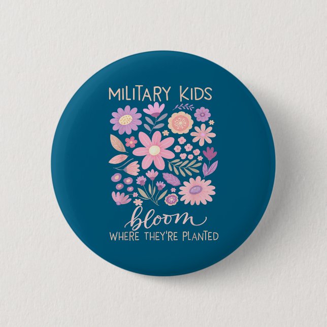 Militär barn maskros blommar där planterad lila knapp (Framsida)