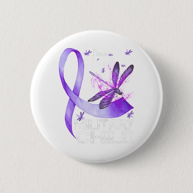 Militär barndagbok T-shirt-Lila uppåt Knapp (Framsida)