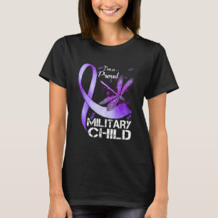 Militär barndagbok T-shirt-Lila uppåt T Shirt