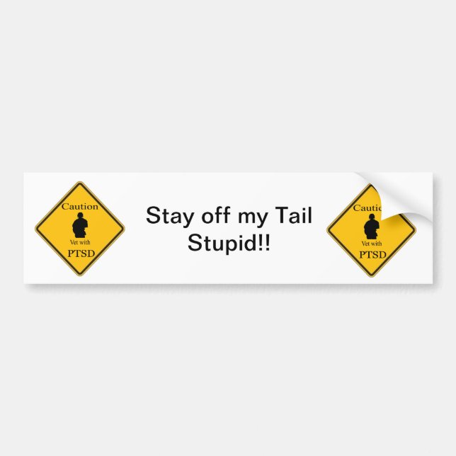 Militär bildekal "för PTSD" (Framsidan)