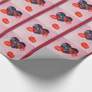 Militär blå Camo Hearts Valentine Wrapping Papper Presentpapper