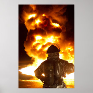 Militär brandman poster