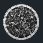 Militär Camo Dartboard Darttavla<br><div class="desc">Det här ritbordsspelet visas med en svart militärkamerautskrift med flera färg.</div>