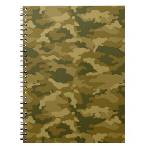 Militär Camo för autentisk grön armé kamouflag Anteckningsbok Med Spiral