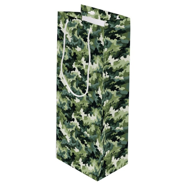 Militär Camo Gift Bag (Framsidan Vinklad)