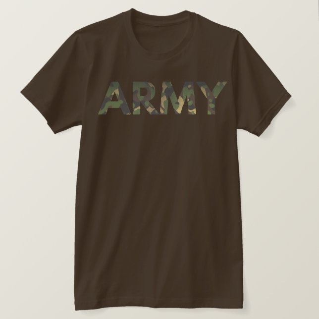 Militär Camo Grönt T Shirt (Design framsida)
