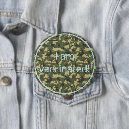 Militär Camo Mönster I är vaccinerad Knapp