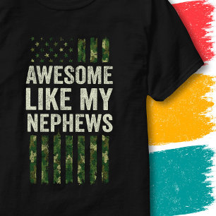 Militär Camo USA Flagga Awesome Liksom Mina Brorsö T Shirt