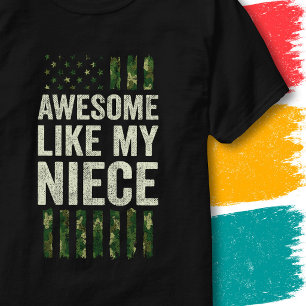 Militär Camouflage Amerikansk Flagga Awesome Likso T Shirt