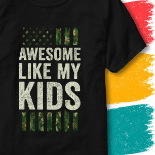 Militär Camouflage Amerikansk Flagga Awesome Som M T Shirt