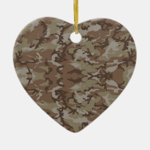 Militär Camouflage Desert Julgransprydnad Keramik