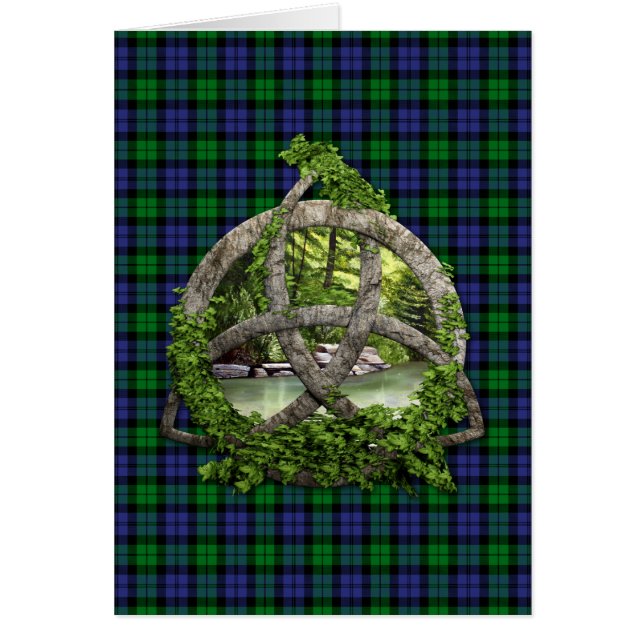 Militär Celtic Trinityfnurra för svart klocka Hälsningskort (Framsidan)