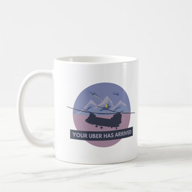 Militär CH-47 Chinook Helicopter Evac Kaffemugg (Vänster)