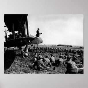 Militär Chaplain som levererar sermon från Flygp Poster